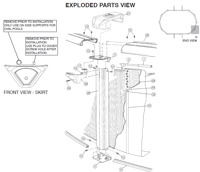 8' x 12' Oval 52" Embassy Royal Sands Parts Reorder